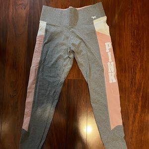Pink pink and gray leggings in great condition. Size xtra small